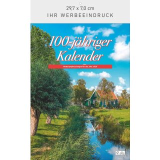 100-jähriger Kalender mit Wetterprognosen 29,7 x 42 cm