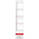 Termin Streifenkalender rot Format 11,3  x 55,3 cm