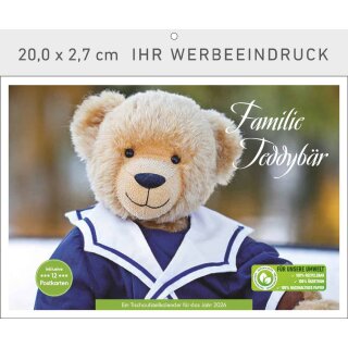 Familie Teddybär Format 20 x 16,6 cm Tischaufstellkalender