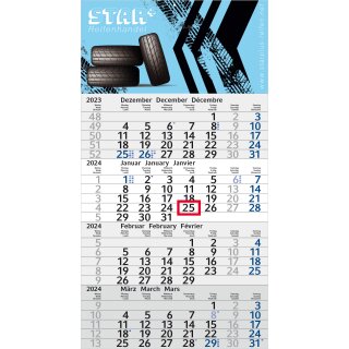 4-Monats-Kalender Budget Format 30x56cm