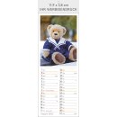 Teddys-Kalender Format 11,9 x 34 cm