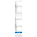 Termin Streifenkalender blau Format 11,3  x 55,3 cm